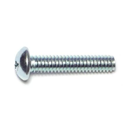 Midwest Fastener 1/4"-20 x 1-1/4 in Phillips Round Machine Screw, Zinc Plated Steel, 30 PK 63613